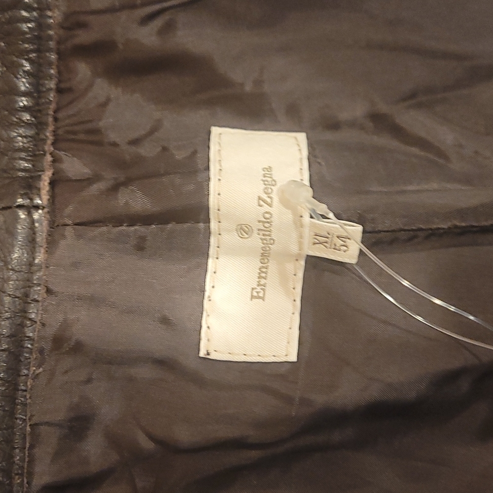 Men's ZEGNA lambskin brown pant 54 inseam 26 - Picture 3 of 5